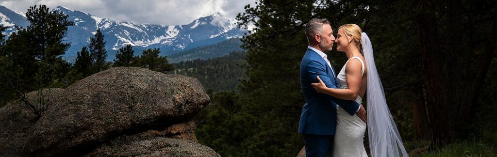 portrait of bride and groom at The Boulders Black Canyon Inn wedding