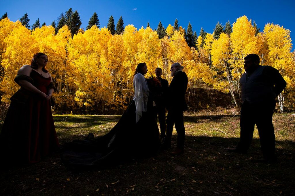 outdoor Telluride elopement ceremony