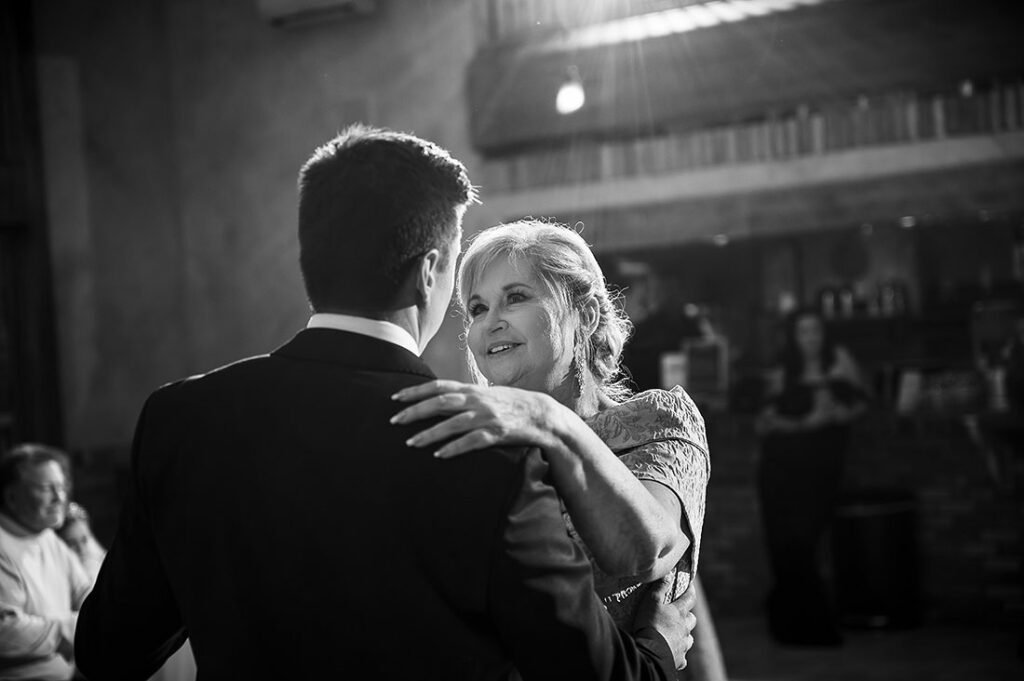 mother son dance during wedding reception